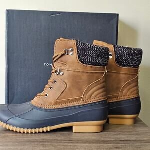 TOMMY HILFIGER Women's Rainah Duck Booties Dk Blue Size 10 NWT